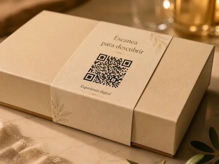 QR table tent on a restaurant table